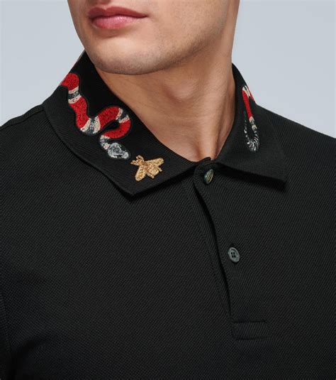 gucci shirt with snake on collar|gucci polo snake collar.